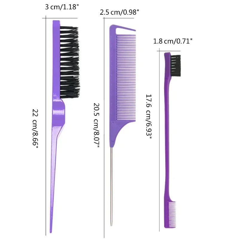 3pcs Hair Styling Comb Set – Professional Hair Care & Styling Tools